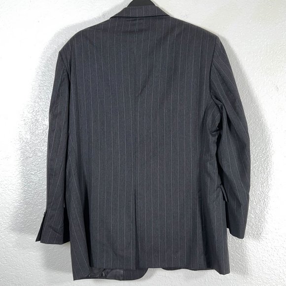 Jos A Bank Gordon 100% Wool Pinstripe Blazer in Charcoal Men's Size 46R - Picture 6 of 9